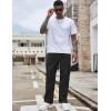 imageCOOFANDY Mens Casual Cargo Pants Cotton Drawstring Athletic Jogger SweatpantsBlack