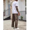 imageCOOFANDY Mens Casual Cargo Pants Cotton Drawstring Athletic Jogger SweatpantsBrown