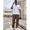 imageCOOFANDY Mens Casual Cargo Pants Cotton Drawstring Athletic Jogger SweatpantsBrown