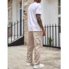 imageCOOFANDY Mens Casual Cargo Pants Cotton Drawstring Athletic Jogger SweatpantsChampagne