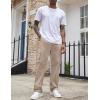 imageCOOFANDY Mens Casual Cargo Pants Cotton Drawstring Athletic Jogger SweatpantsChampagne