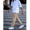 imageCOOFANDY Mens Casual Cargo Pants Cotton Drawstring Athletic Jogger SweatpantsLight Brown