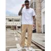 imageCOOFANDY Mens Casual Cargo Pants Cotton Drawstring Athletic Jogger SweatpantsLight Brown