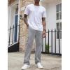 imageCOOFANDY Mens Casual Cargo Pants Cotton Drawstring Athletic Jogger SweatpantsLight Gray