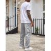 imageCOOFANDY Mens Casual Cargo Pants Cotton Drawstring Athletic Jogger SweatpantsLight Gray