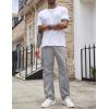 imageCOOFANDY Mens Casual Cargo Pants Cotton Drawstring Athletic Jogger SweatpantsLight Gray