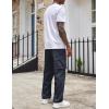 imageCOOFANDY Mens Casual Cargo Pants Cotton Drawstring Athletic Jogger SweatpantsNavy Blue