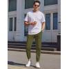 imageCOOFANDY Mens Casual Joggers Pants Elastic Drawstring Chino Cargo Pants Hiking Outdoor Track SweatpantsArmy Green