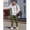 imageCOOFANDY Mens Casual Joggers Pants Elastic Drawstring Chino Cargo Pants Hiking Outdoor Track SweatpantsArmy Green