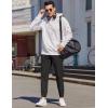 imageCOOFANDY Mens Casual Joggers Pants Elastic Drawstring Chino Cargo Pants Hiking Outdoor Track SweatpantsBlack