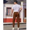 imageCOOFANDY Mens Casual Joggers Pants Elastic Drawstring Chino Cargo Pants Hiking Outdoor Track SweatpantsBrown2