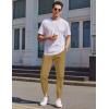imageCOOFANDY Mens Casual Joggers Pants Elastic Drawstring Chino Cargo Pants Hiking Outdoor Track SweatpantsDark Khaki