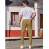 imageCOOFANDY Mens Casual Joggers Pants Elastic Drawstring Chino Cargo Pants Hiking Outdoor Track SweatpantsDark Khaki