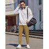 imageCOOFANDY Mens Casual Joggers Pants Elastic Drawstring Chino Cargo Pants Hiking Outdoor Track SweatpantsDark Khaki