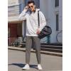 imageCOOFANDY Mens Casual Joggers Pants Elastic Drawstring Chino Cargo Pants Hiking Outdoor Track SweatpantsDrak Grey