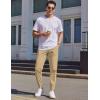 imageCOOFANDY Mens Casual Joggers Pants Elastic Drawstring Chino Cargo Pants Hiking Outdoor Track SweatpantsKhaki