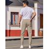 imageCOOFANDY Mens Casual Joggers Pants Elastic Drawstring Chino Cargo Pants Hiking Outdoor Track SweatpantsKhaki2