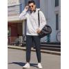 imageCOOFANDY Mens Casual Joggers Pants Elastic Drawstring Chino Cargo Pants Hiking Outdoor Track SweatpantsLight Blue