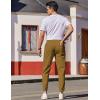imageCOOFANDY Mens Casual Joggers Pants Elastic Drawstring Chino Cargo Pants Hiking Outdoor Track SweatpantsLight Brown