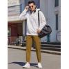 imageCOOFANDY Mens Casual Joggers Pants Elastic Drawstring Chino Cargo Pants Hiking Outdoor Track SweatpantsLight Brown