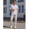 imageCOOFANDY Mens Casual Joggers Pants Elastic Drawstring Chino Cargo Pants Hiking Outdoor Track SweatpantsLight Grey