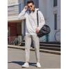 imageCOOFANDY Mens Casual Joggers Pants Elastic Drawstring Chino Cargo Pants Hiking Outdoor Track SweatpantsLight Grey