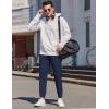imageCOOFANDY Mens Casual Joggers Pants Elastic Drawstring Chino Cargo Pants Hiking Outdoor Track SweatpantsNavy Blue