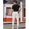 imageCOOFANDY Mens Casual Joggers Pants Elastic Drawstring Chino Cargo Pants Hiking Outdoor Track SweatpantsWhite