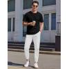 imageCOOFANDY Mens Casual Joggers Pants Elastic Drawstring Chino Cargo Pants Hiking Outdoor Track SweatpantsWhite