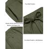 imageCOOFANDY Mens Casual Linen Pants Elastic Waist Drawstring Yoga Beach Pants Lightweight Loose Fit Trousers with PocketsArmy Green