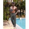 imageCOOFANDY Mens Casual Linen Pants Elastic Waist Drawstring Yoga Beach Pants Lightweight Loose Fit Trousers with PocketsDark Grey