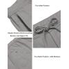 imageCOOFANDY Mens Casual Linen Pants Elastic Waist Drawstring Yoga Beach Pants Lightweight Loose Fit Trousers with PocketsGrey