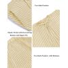 imageCOOFANDY Mens Casual Linen Pants Elastic Waist Drawstring Yoga Beach Pants Lightweight Loose Fit Trousers with PocketsKhaki  White Stripe 