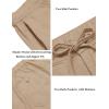 imageCOOFANDY Mens Casual Linen Pants Elastic Waist Drawstring Yoga Beach Pants Lightweight Loose Fit Trousers with PocketsKhaki