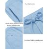 imageCOOFANDY Mens Casual Linen Pants Elastic Waist Drawstring Yoga Beach Pants Lightweight Loose Fit Trousers with PocketsLight Blue