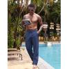 imageCOOFANDY Mens Casual Linen Pants Elastic Waist Drawstring Yoga Beach Pants Lightweight Loose Fit Trousers with PocketsNavy Blue
