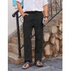 imageCOOFANDY Mens Casual Linen Pants Loose Fit Elastic Waist Drawstring Lightweight Pant Summer Beach TrousersBlack
