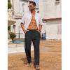 imageCOOFANDY Mens Casual Linen Pants Loose Fit Elastic Waist Drawstring Lightweight Pant Summer Beach TrousersBlack