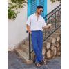 imageCOOFANDY Mens Casual Linen Pants Loose Fit Elastic Waist Drawstring Lightweight Pant Summer Beach TrousersBlue