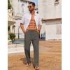 imageCOOFANDY Mens Casual Linen Pants Loose Fit Elastic Waist Drawstring Lightweight Pant Summer Beach TrousersDrak Grey