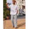 imageCOOFANDY Mens Casual Linen Pants Loose Fit Elastic Waist Drawstring Lightweight Pant Summer Beach TrousersLight Grey