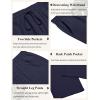 imageCOOFANDY Mens Casual Linen Pants Loose Fit Elastic Waist Drawstring Lightweight Pant Summer Beach TrousersNavy Blue