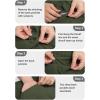 imageCOOFANDY Mens Casual Pants Classic Fit Flat Front Pants Lightweight Elastic Waist Golf Trousers with PocketsArmy Green