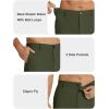 imageCOOFANDY Mens Casual Pants Classic Fit Flat Front Pants Lightweight Elastic Waist Golf Trousers with PocketsArmy Green