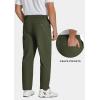 imageCOOFANDY Mens Casual Pants Classic Fit Flat Front Pants Lightweight Elastic Waist Golf Trousers with PocketsArmy Green