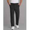 imageCOOFANDY Mens Casual Pants Classic Fit Flat Front Pants Lightweight Elastic Waist Golf Trousers with PocketsBlack