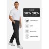 imageCOOFANDY Mens Casual Pants Classic Fit Flat Front Pants Lightweight Elastic Waist Golf Trousers with PocketsBlack