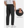 imageCOOFANDY Mens Casual Pants Classic Fit Flat Front Pants Lightweight Elastic Waist Golf Trousers with PocketsBlack