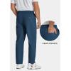 imageCOOFANDY Mens Casual Pants Classic Fit Flat Front Pants Lightweight Elastic Waist Golf Trousers with PocketsBlue