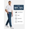 imageCOOFANDY Mens Casual Pants Classic Fit Flat Front Pants Lightweight Elastic Waist Golf Trousers with PocketsBlue